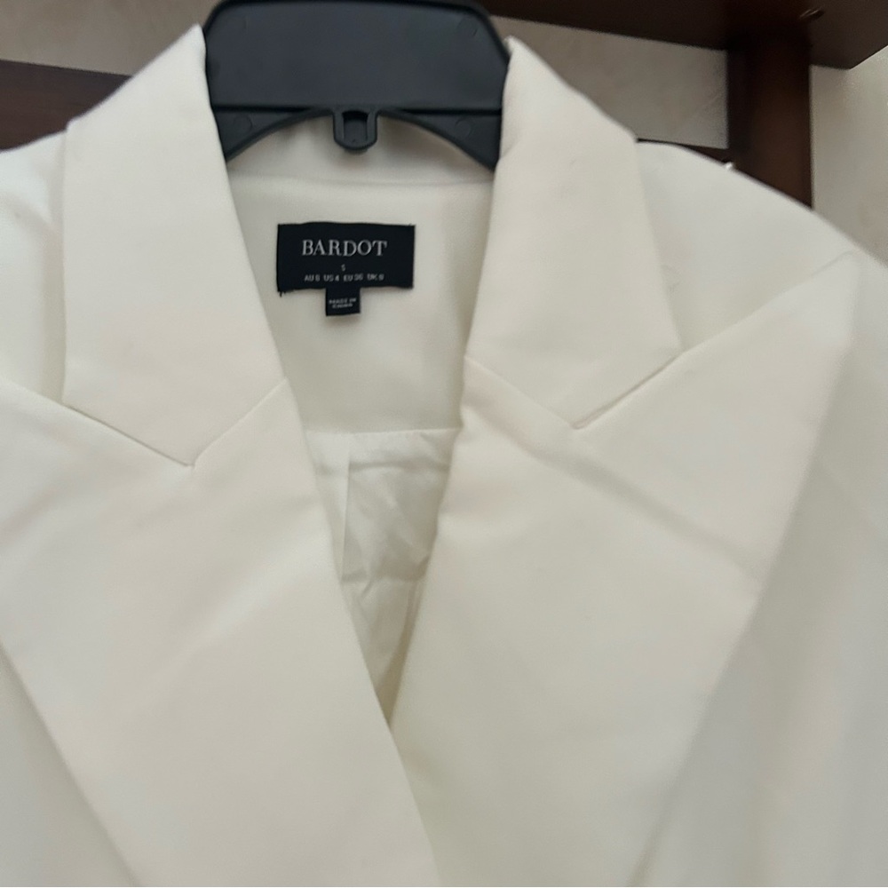 Bardot Janna Hourglass Double Breasted Blazer Mini Dress in White Size 4 - Picture 10 of 12